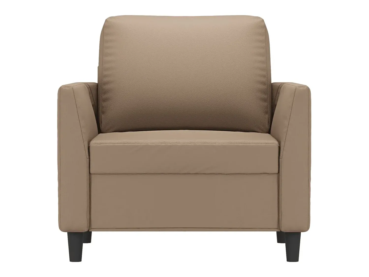Hot Poltrona 60 cm couro artificial cappuccino PT931847 Castanho