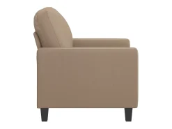 vidaxl Poltrona 60 cm couro artificial cappuccino^ Poltrona