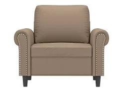 Hot Poltrona 60 cm couro artificial cappuccino PT273199 Castanho