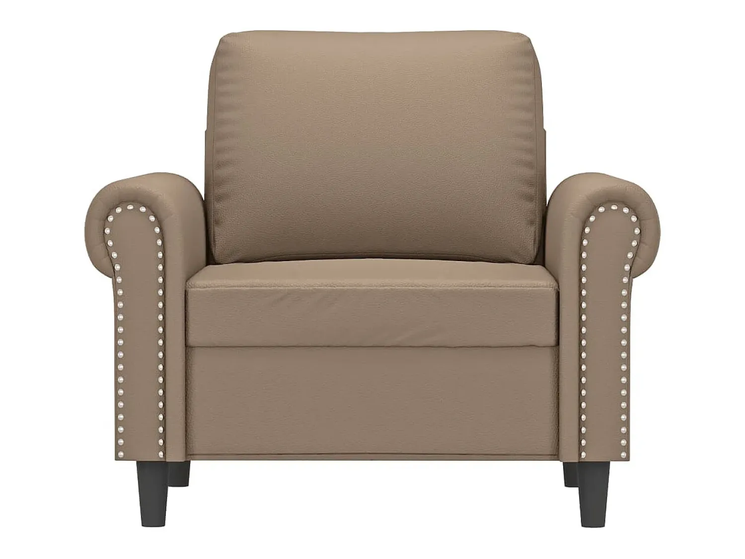 Hot Poltrona 60 cm couro artificial cappuccino PT273199 Castanho