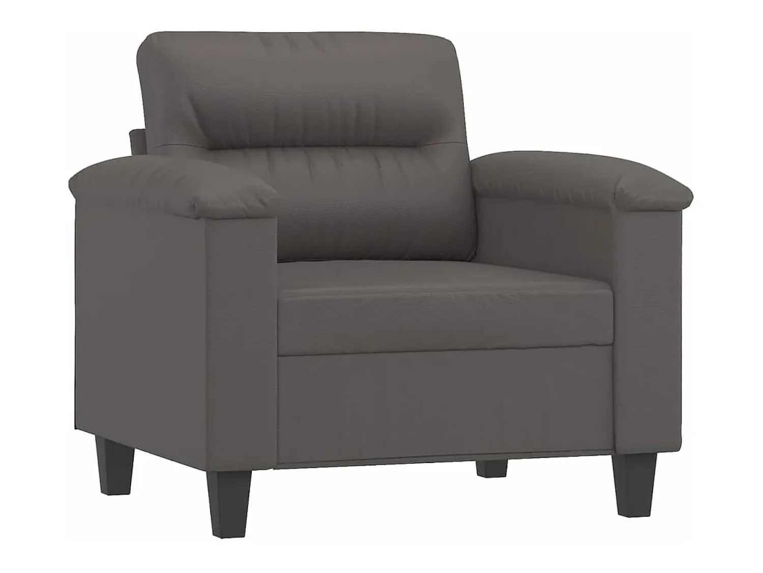 Online Poltrona 60 cm couro artificial PT611196 Cinzento
