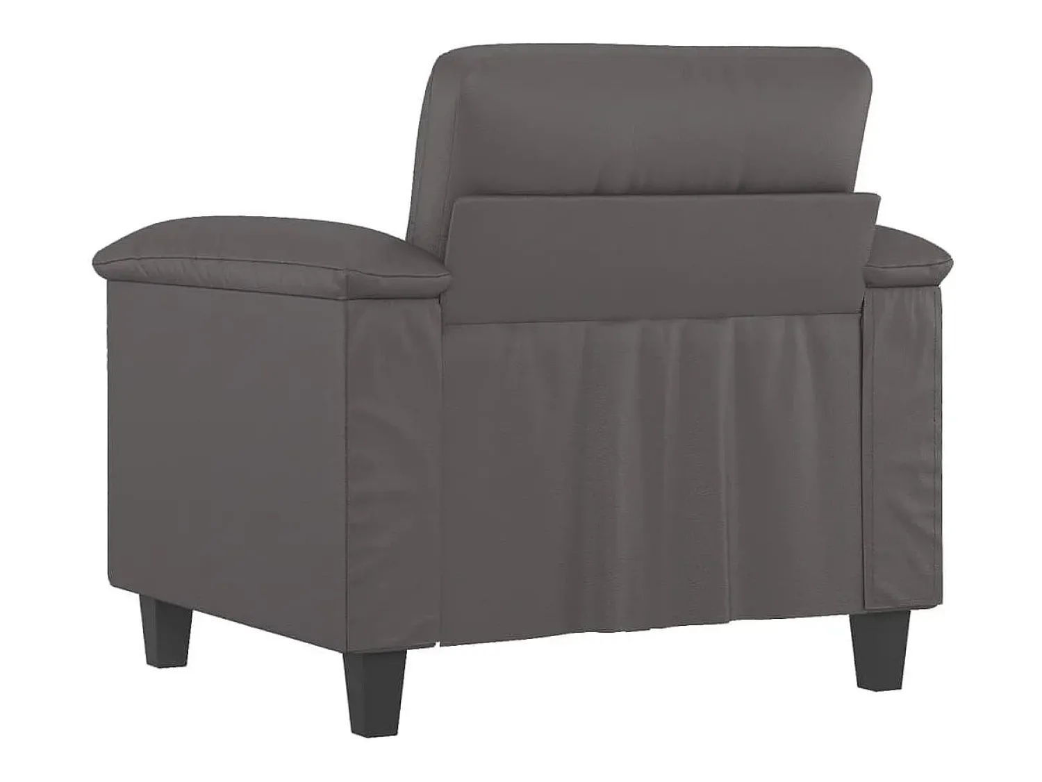 Online Poltrona 60 cm couro artificial PT611196 Cinzento