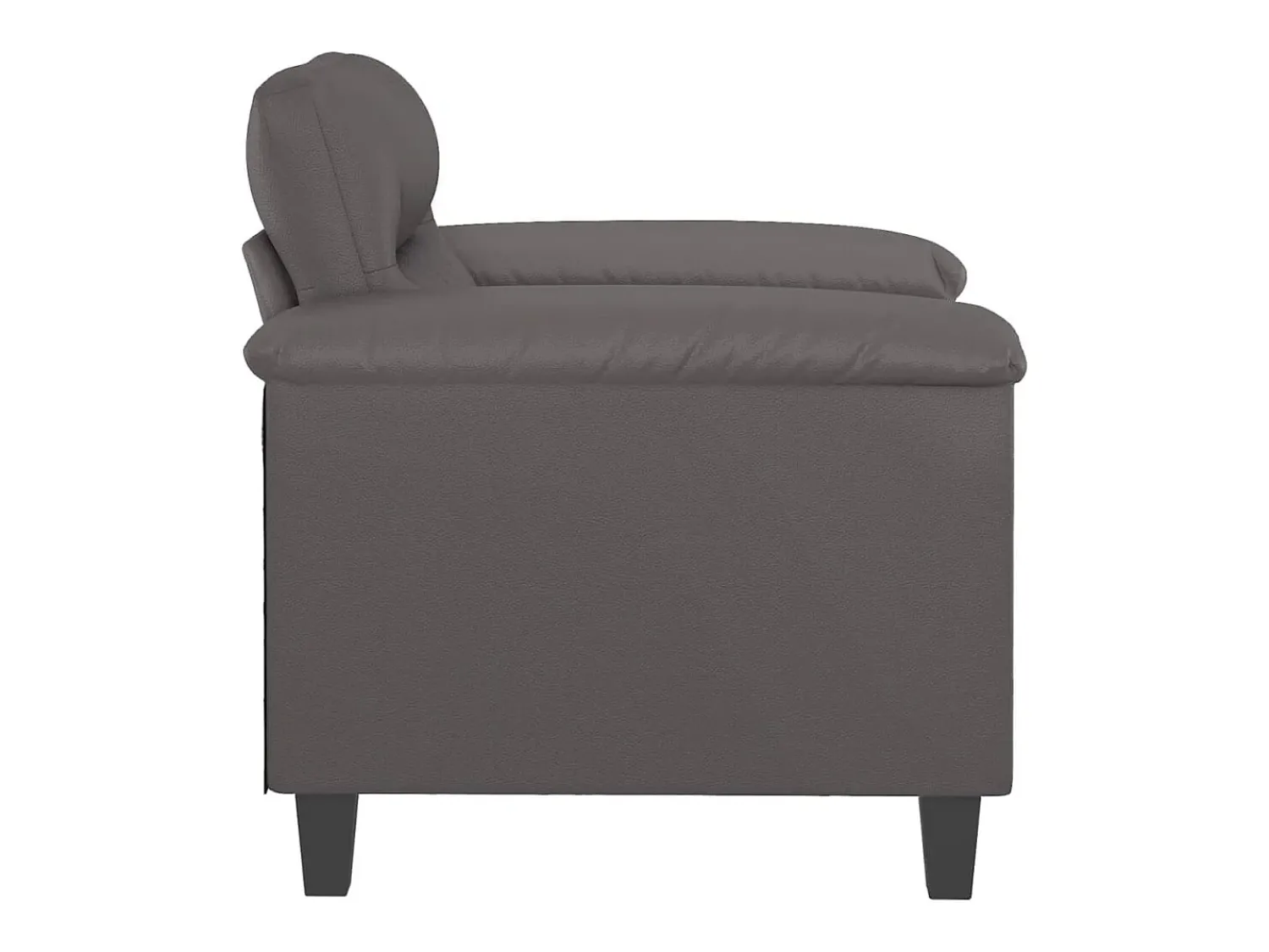 Online Poltrona 60 cm couro artificial PT611196 Cinzento