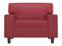 Poltrona*vidaxl Poltrona 60 cm couro artificial tinto Vermelho