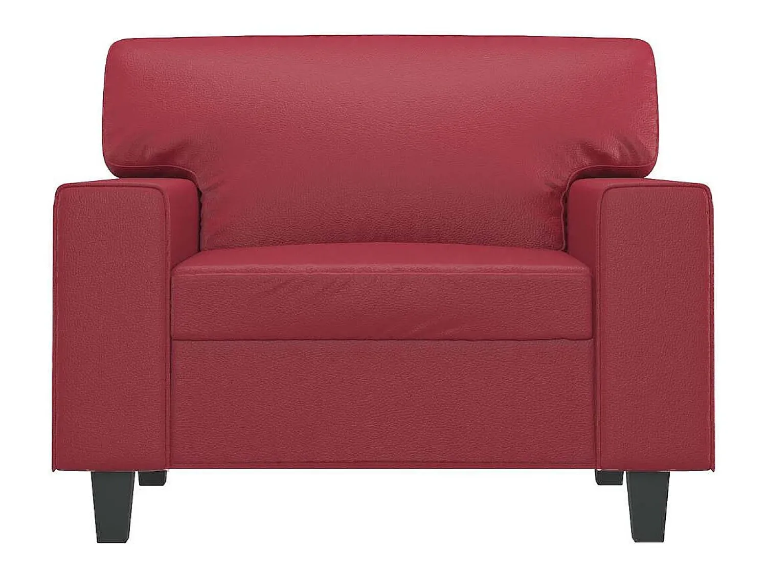 Poltrona*vidaxl Poltrona 60 cm couro artificial tinto Vermelho
