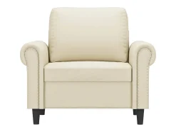 Poltrona 60 cm couro artificial PT486367 Creme