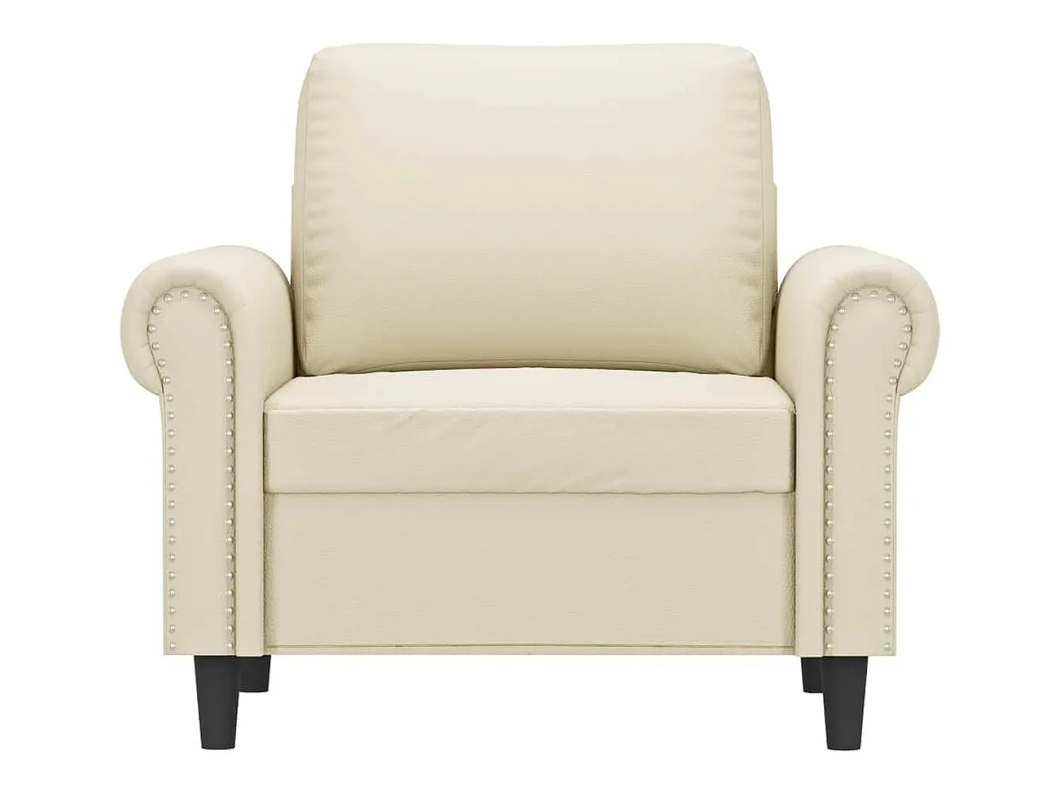 Poltrona 60 cm couro artificial PT486367 Creme