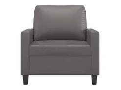 Poltrona| Poltrona 60 cm couro artificial PT224260 Cinzento