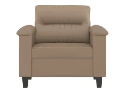 Poltrona| Poltrona 60 cm couro artificial cappuccino PT771438 Castanho