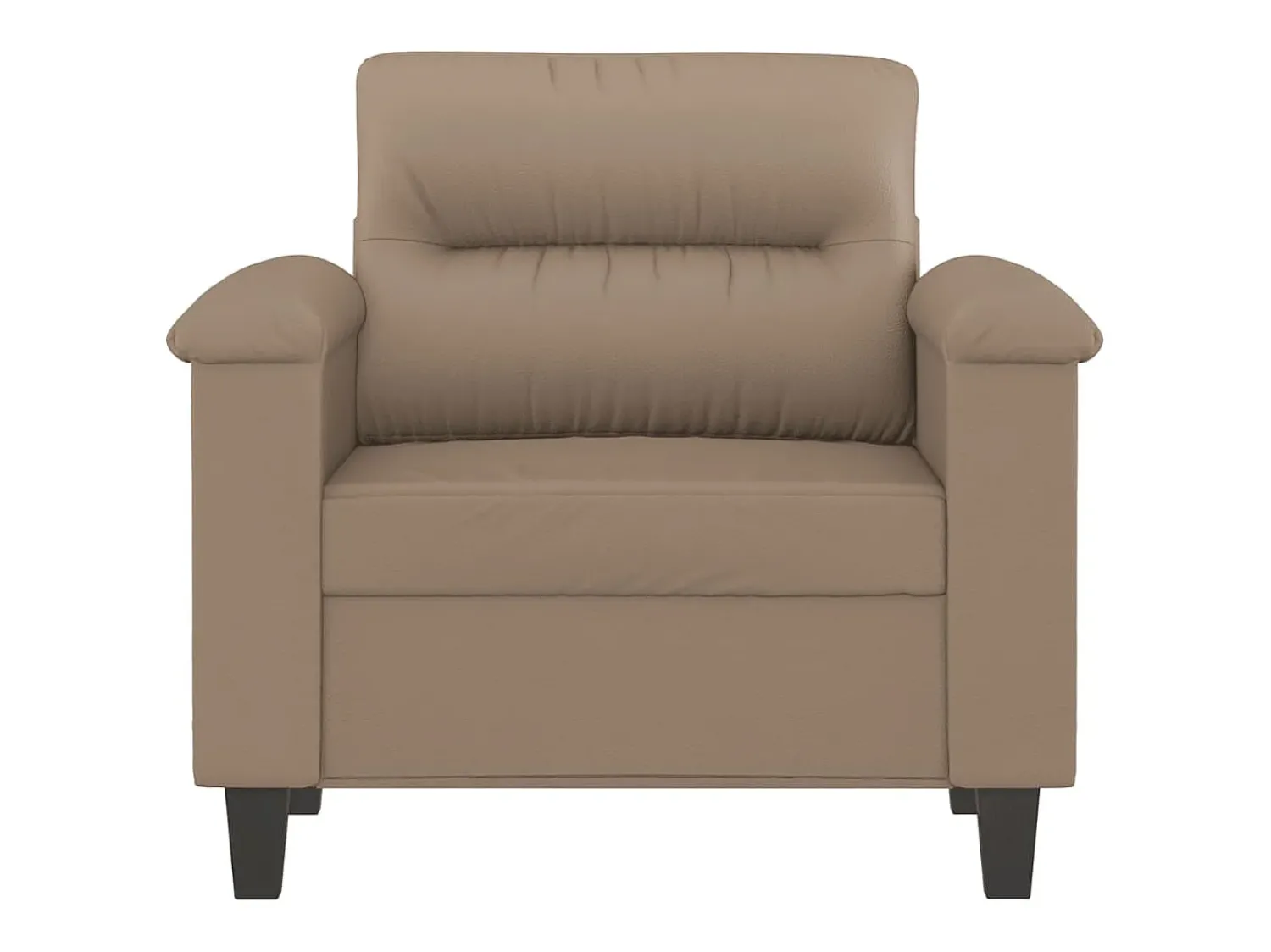 Poltrona| Poltrona 60 cm couro artificial cappuccino PT771438 Castanho