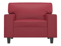 Outlet Poltrona 60 cm couro artificial tinto PT636821 Vermelho