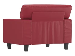 Outlet Poltrona 60 cm couro artificial tinto PT636821 Vermelho