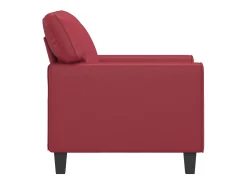 Outlet Poltrona 60 cm couro artificial tinto PT636821 Vermelho
