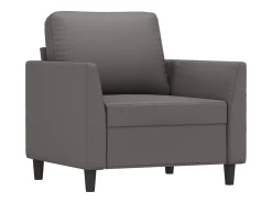 Poltrona* Poltrona 60 cm couro artificial PT153761 Cinzento
