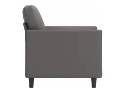 Poltrona* Poltrona 60 cm couro artificial PT153761 Cinzento