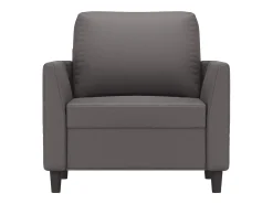 Poltrona* Poltrona 60 cm couro artificial PT153761 Cinzento