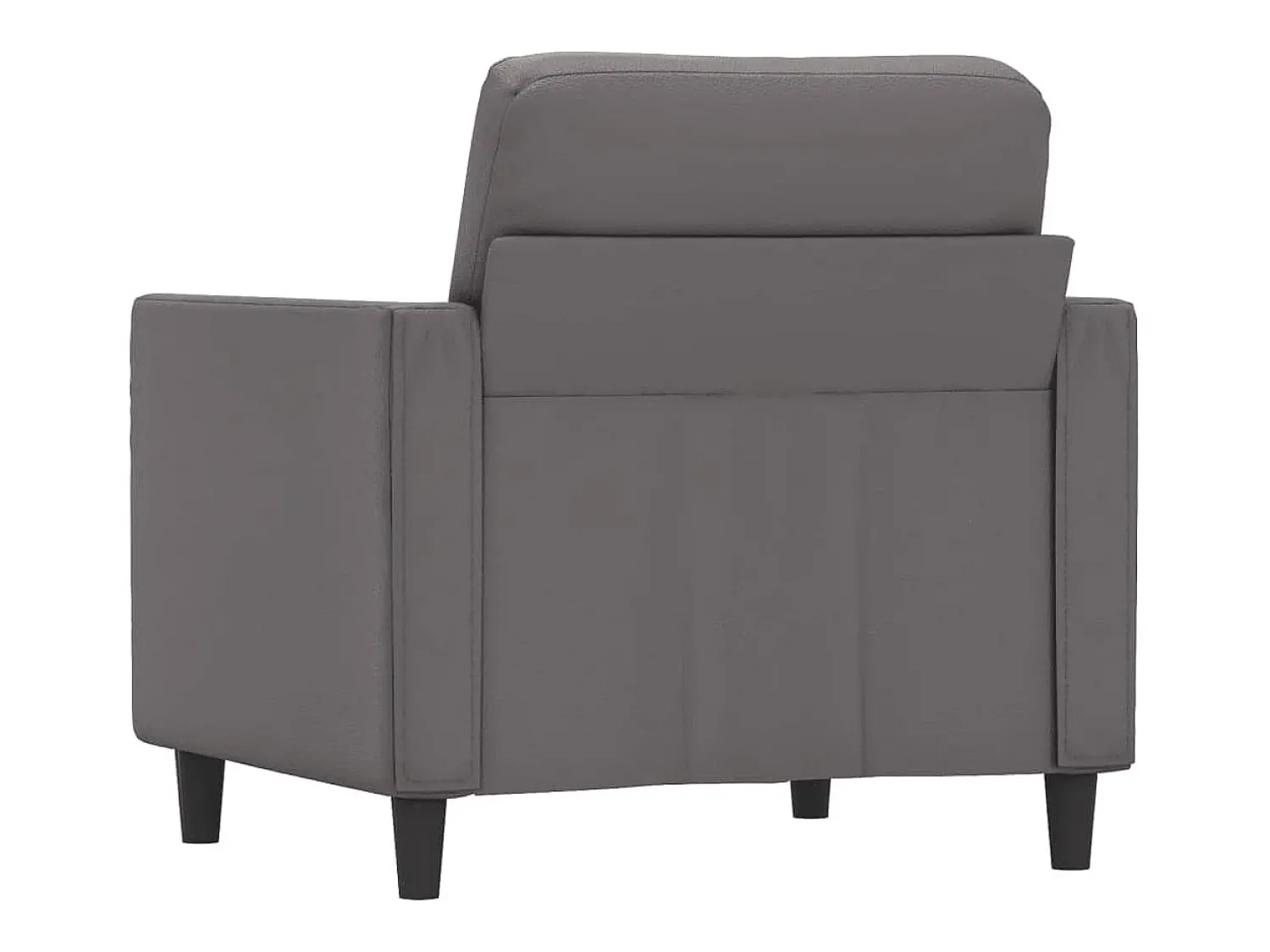 Poltrona* Poltrona 60 cm couro artificial PT153761 Cinzento