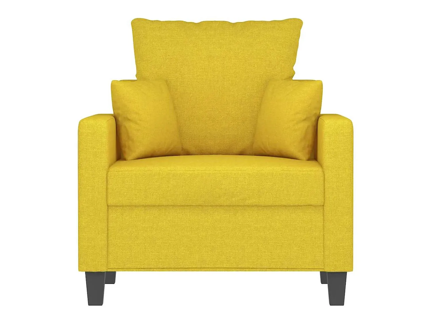 Poltrona|vidaxl Poltrona 60 cm tecido -claro Amarelo