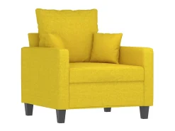 Poltrona|vidaxl Poltrona 60 cm tecido -claro Amarelo
