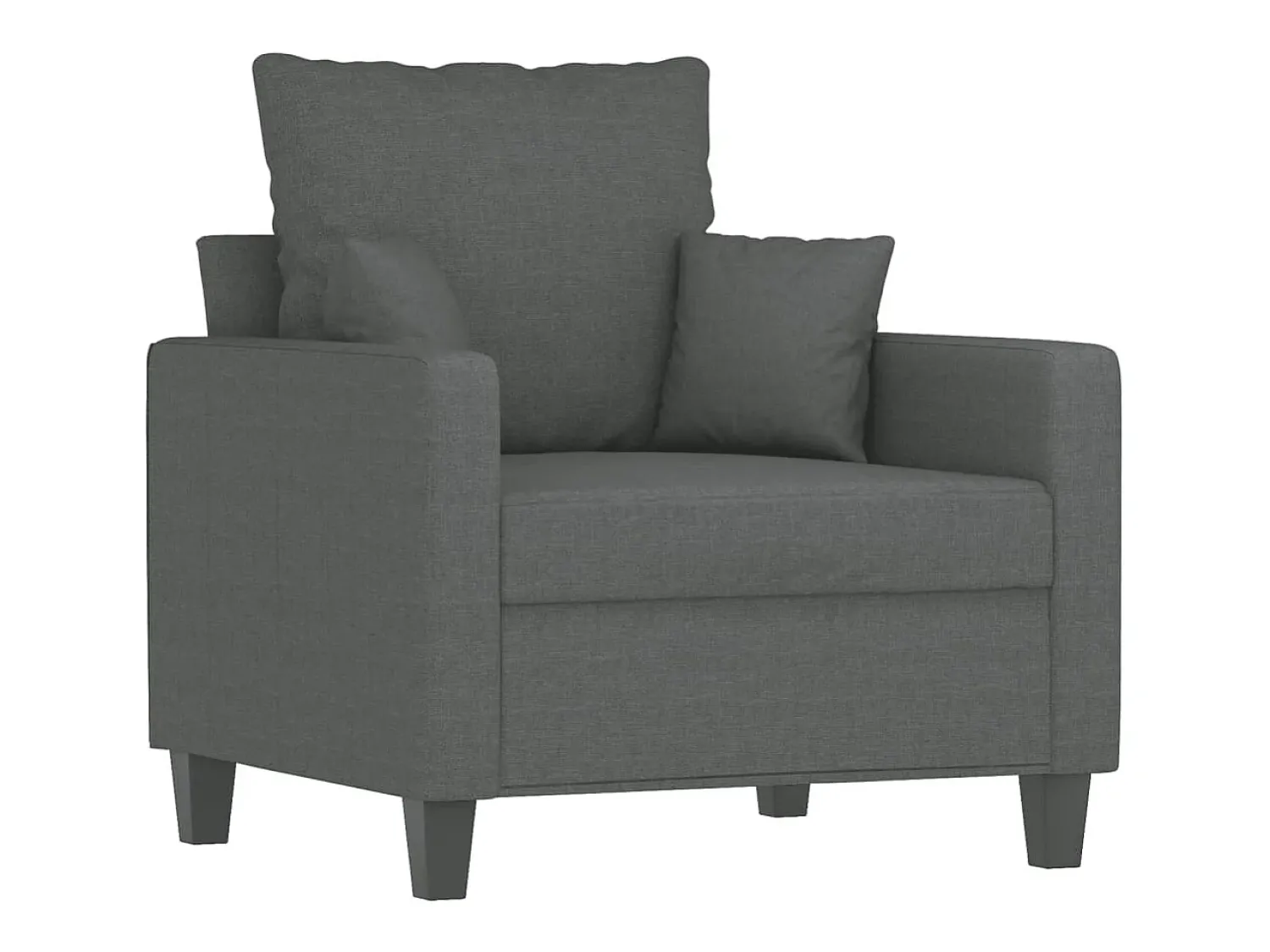 Poltrona*vidaxl Poltrona 60 cm tecido -escuro Cinzento
