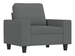 Poltrona*vidaxl Poltrona 60 cm tecido -escuro Cinzento