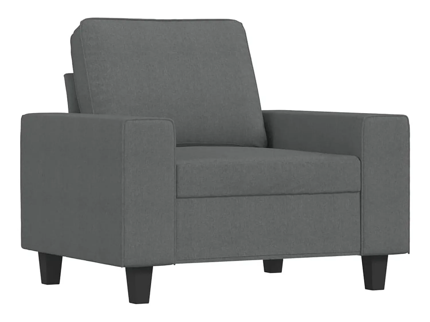 Poltrona*vidaxl Poltrona 60 cm tecido -escuro Cinzento