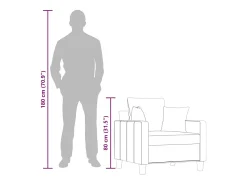 Poltrona|vidaxl Poltrona 60 cm tecido cor Creme