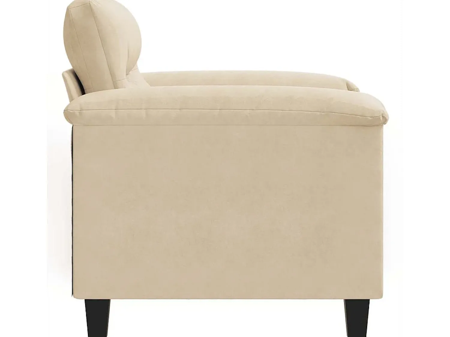 Poltrona|vidaxl Poltrona 60 cm tecido de microfibra cor Creme