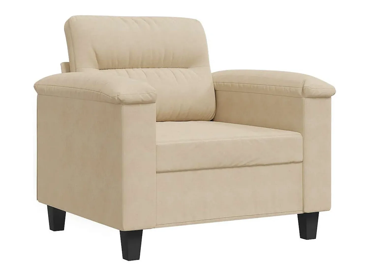 Poltrona|vidaxl Poltrona 60 cm tecido de microfibra cor Creme