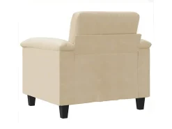 Poltrona|vidaxl Poltrona 60 cm tecido de microfibra cor Creme