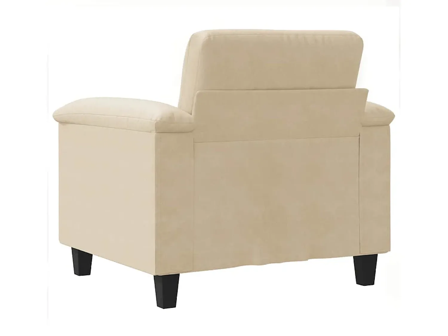 Poltrona|vidaxl Poltrona 60 cm tecido de microfibra cor Creme