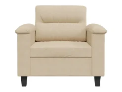Poltrona|vidaxl Poltrona 60 cm tecido de microfibra cor Creme