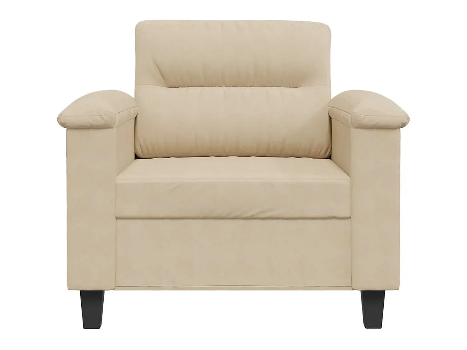 Poltrona|vidaxl Poltrona 60 cm tecido de microfibra cor Creme