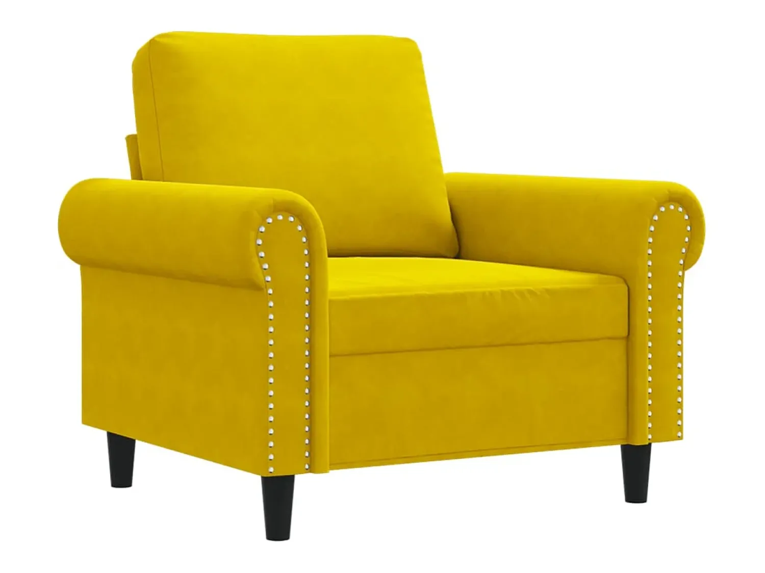 New Poltrona 60 cm veludo PT304356 Amarelo