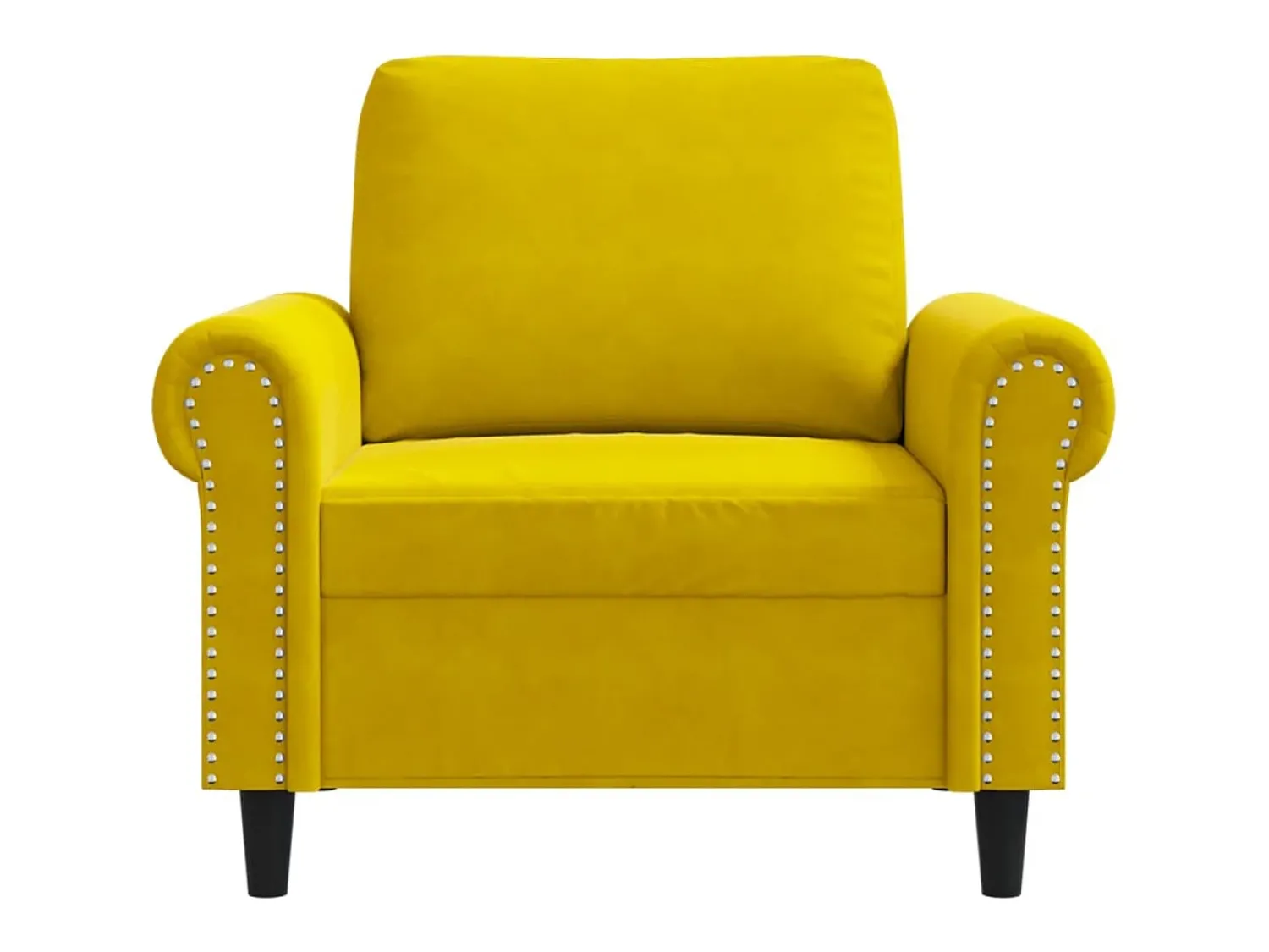 New Poltrona 60 cm veludo PT304356 Amarelo