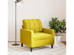 Poltrona| Poltrona 60 cm veludo PT553595 Amarelo