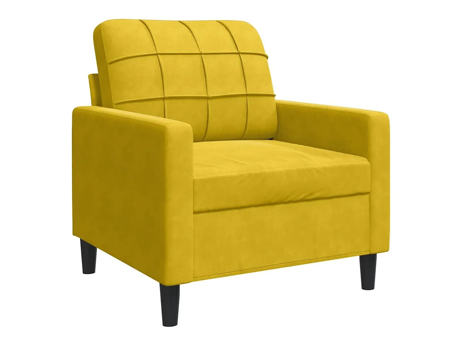 Poltrona*vidaxl Poltrona 60 cm veludo Amarelo
