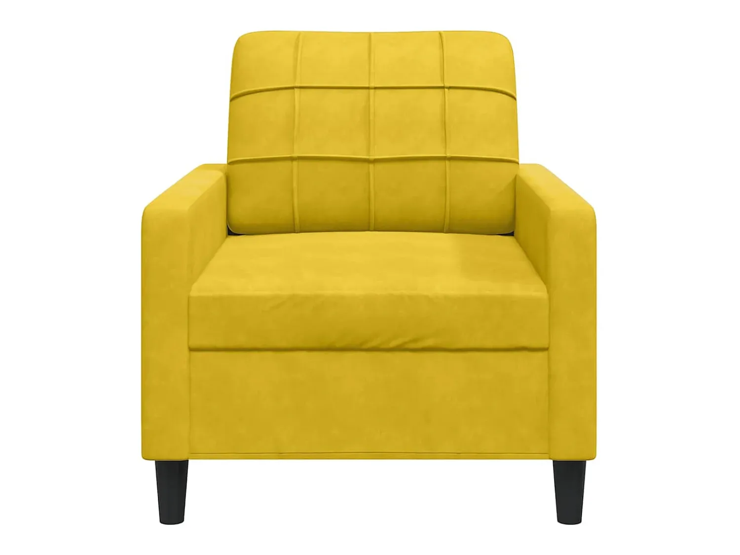Poltrona*vidaxl Poltrona 60 cm veludo Amarelo