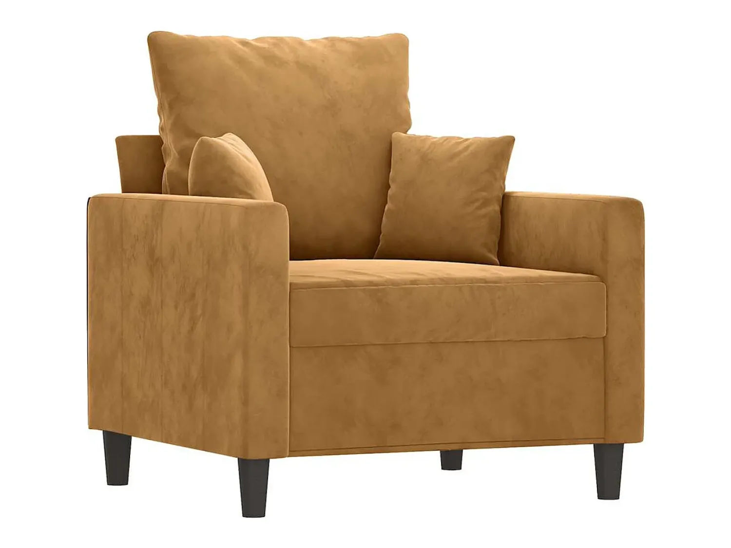 Poltrona*vidaxl Poltrona 60 cm veludo Castanho