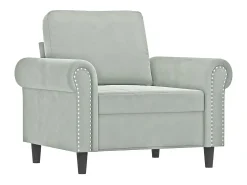 Poltrona* Poltrona 60 cm veludo -claro PT701733 Cinzento