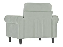 Poltrona* Poltrona 60 cm veludo -claro PT701733 Cinzento
