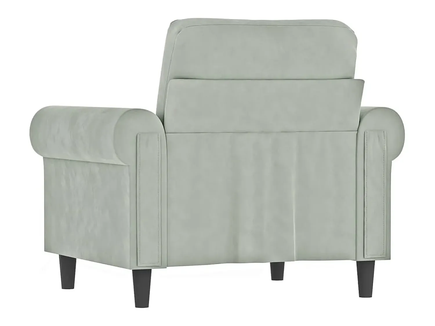 Poltrona* Poltrona 60 cm veludo -claro PT701733 Cinzento