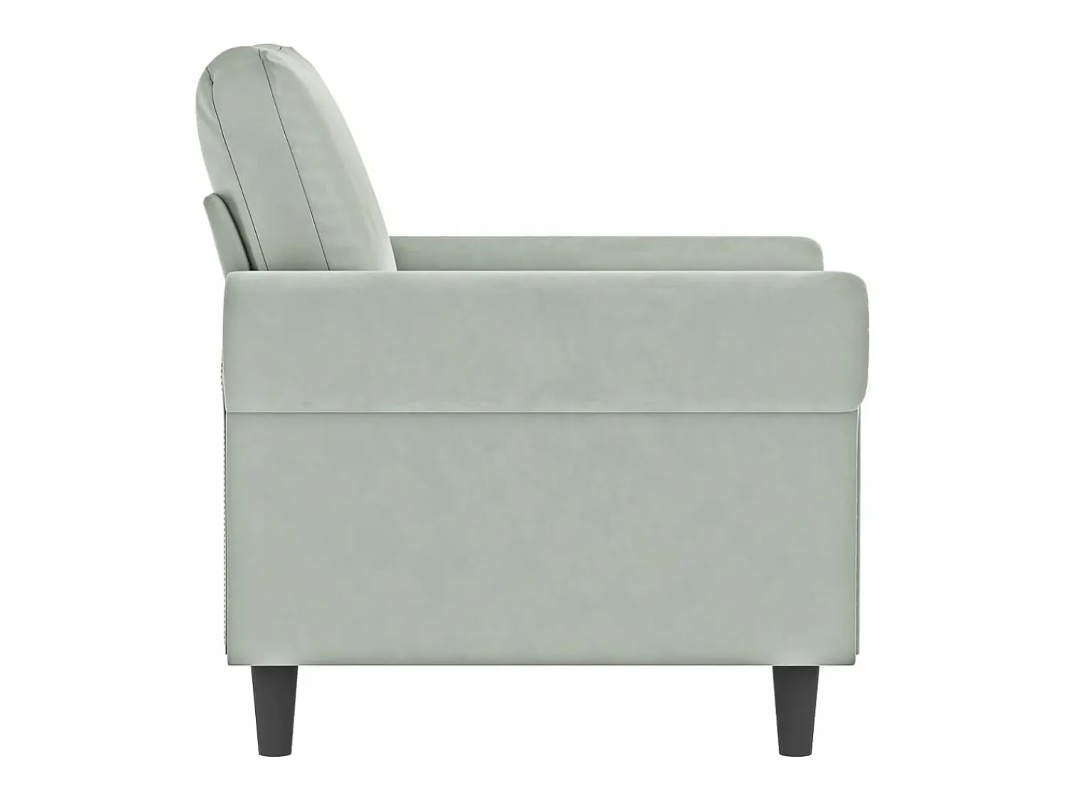 Poltrona* Poltrona 60 cm veludo -claro PT701733 Cinzento