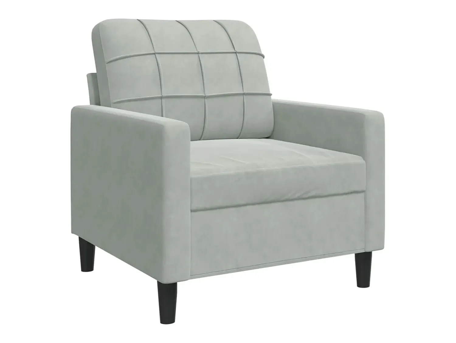 Poltrona 60 cm veludo -claro PT359485^ Poltrona