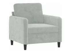Poltrona| Poltrona 60 cm veludo cinzento-claro PT167984 Cinzento claro