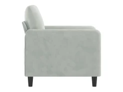 Poltrona| Poltrona 60 cm veludo cinzento-claro PT167984 Cinzento claro