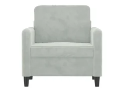 Poltrona| Poltrona 60 cm veludo cinzento-claro PT167984 Cinzento claro