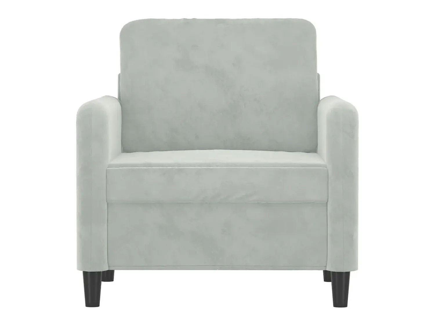 Poltrona| Poltrona 60 cm veludo cinzento-claro PT167984 Cinzento claro