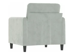 Poltrona| Poltrona 60 cm veludo cinzento-claro PT167984 Cinzento claro