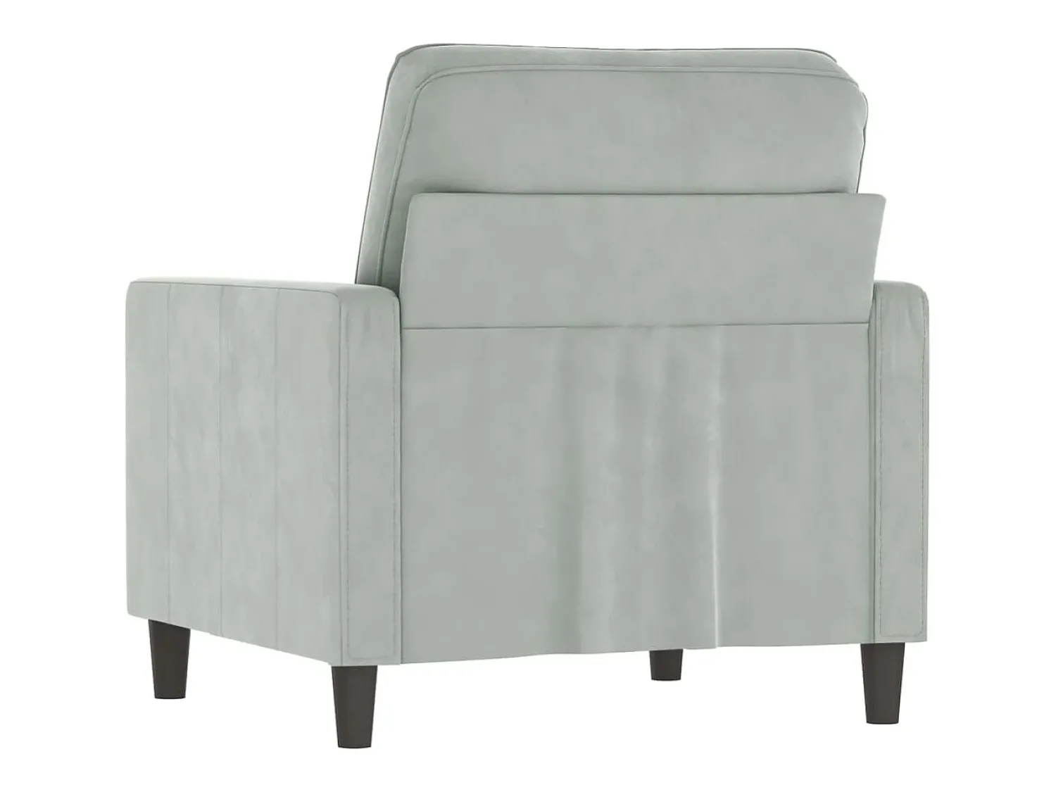 Hot Poltrona 60 cm veludo cinzento-claro PT993406 Cinzento claro